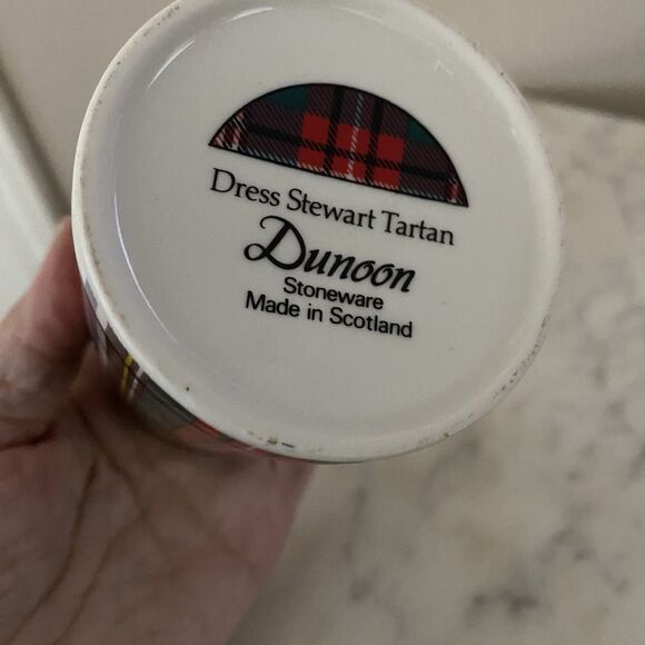 Dunoon Royal Stewart Tartan Stoneware Tea Mugs Made in Scotland Set Of 3 - Picture 10 of 11